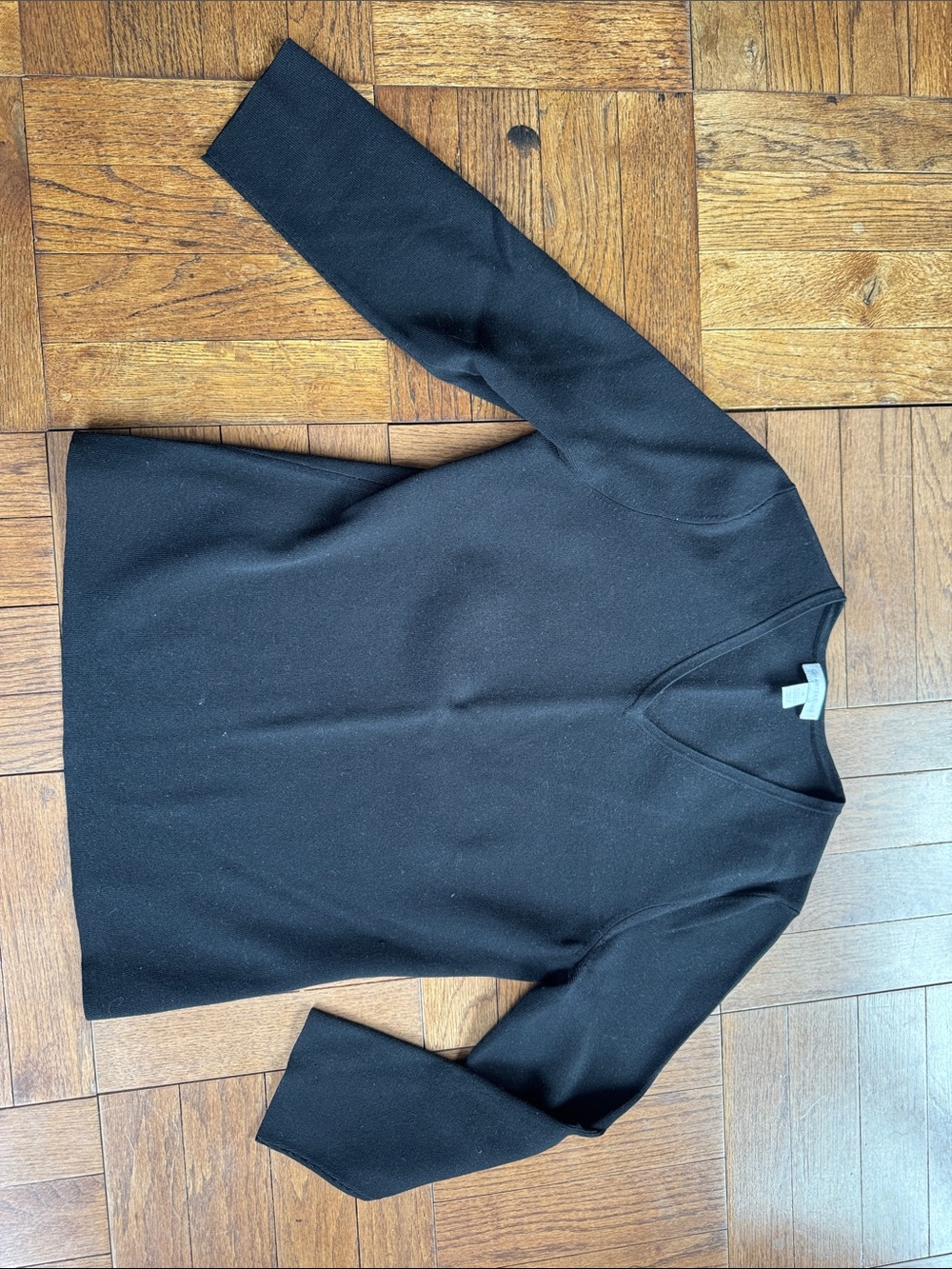 Charter Club Black V-Neck Sweater